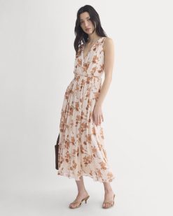 Maxi Dress in Silk Georgette | Soft Floral