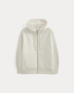 Alternative view of Luxe Fleece Oversized Full-Zip Hoodie | Bone