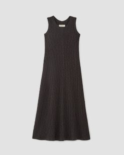 Alternative view of The Rib-Knit A-Line Tank Dress | Black