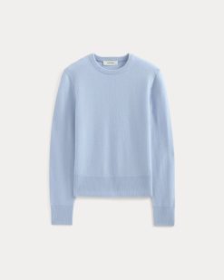 Alternative view of Cashmere Slim Crew Sweater | Open Air Blue