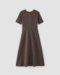 Alternative view of The Dream Short-Sleeve Dress | Earth Brown