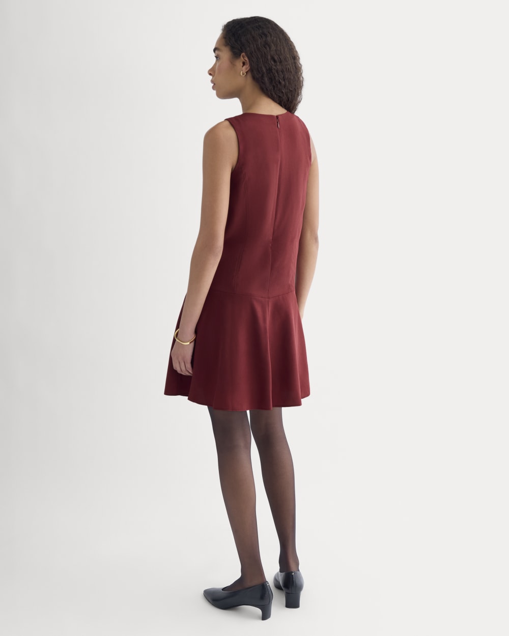 Drop Waist Mini Dress | Pomegranate - Image 4