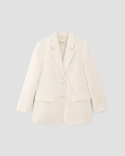 Alternative view of The Oversized Blazer in Linen | Bone