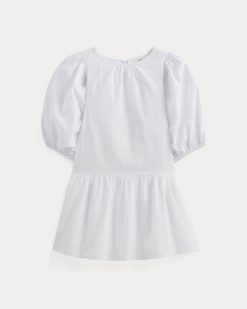 Alternative view of The Gauze Puff-Sleeve Mini Dress | White