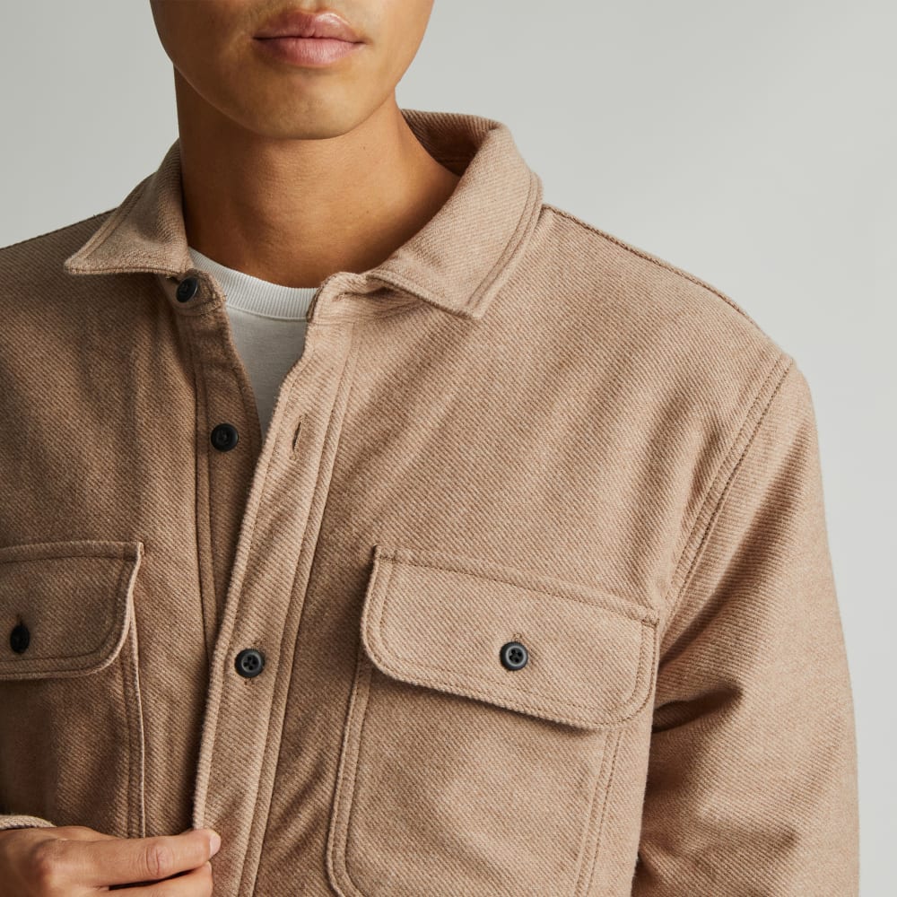 The ReNew Fleece-Lined Heavyweight Overshirt | Mushroom - Image 4