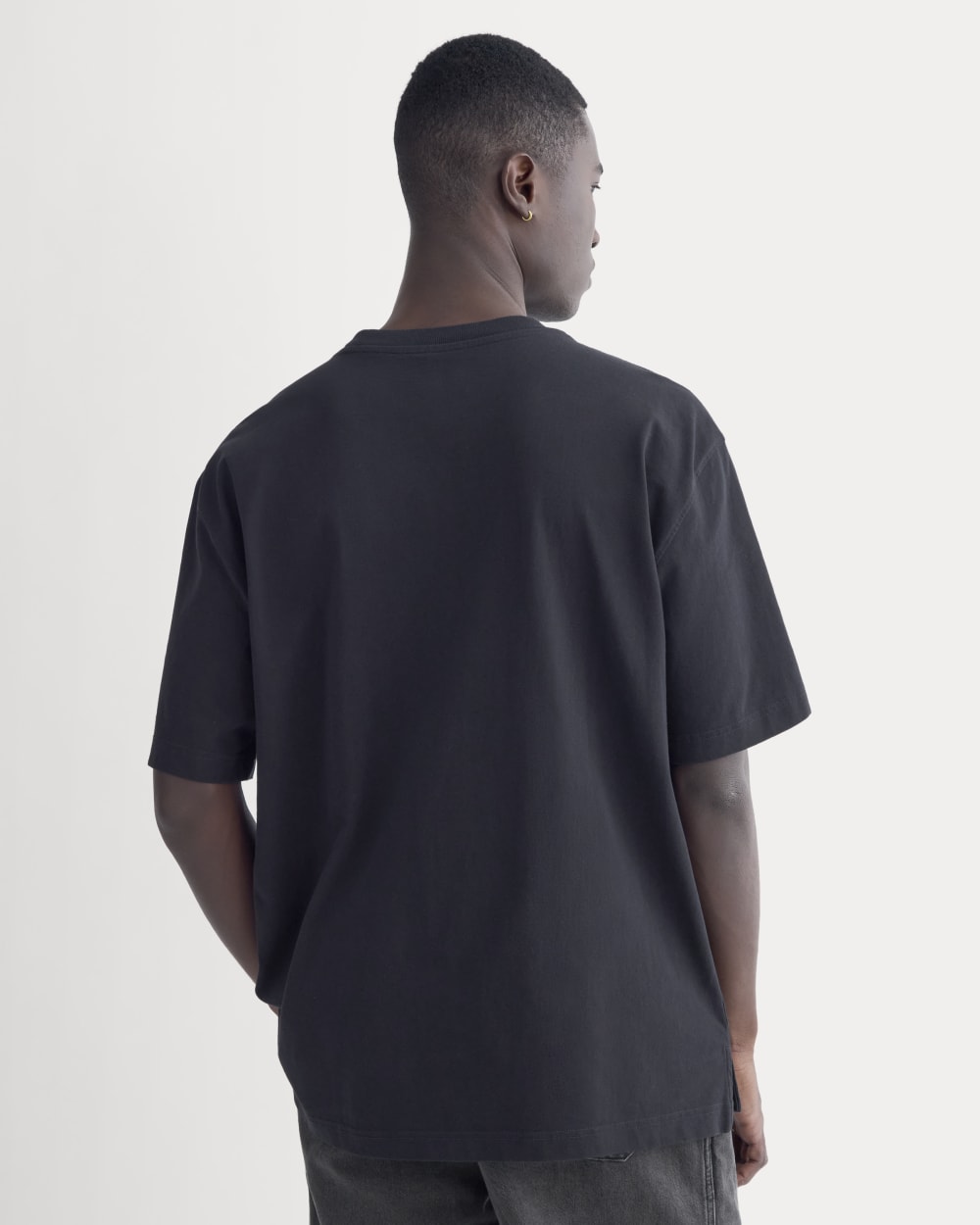 Oversized Midweight Tee | Black - Image 5