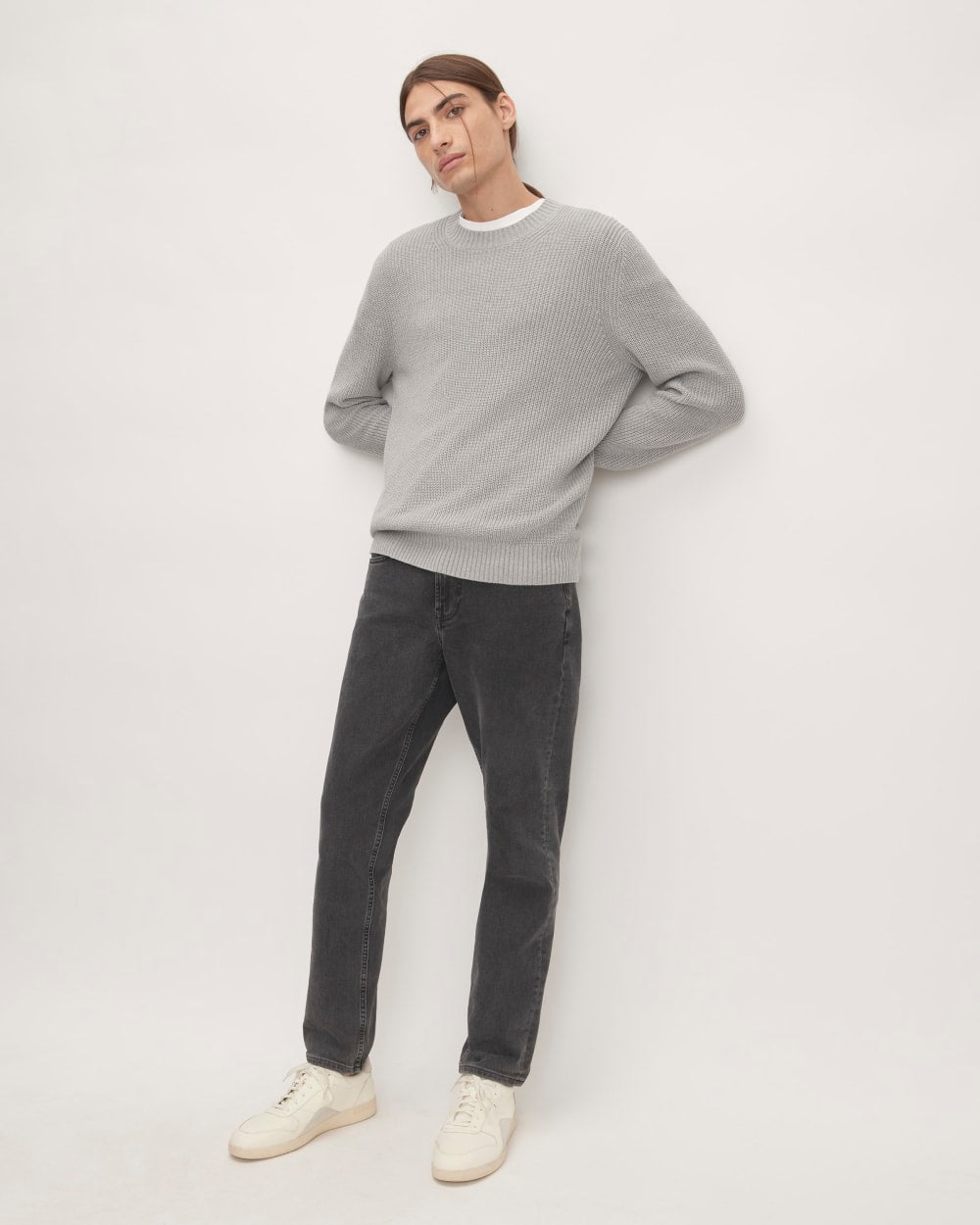 The No-Sweat Ribbed Crew | Heathered Grey - Image 5