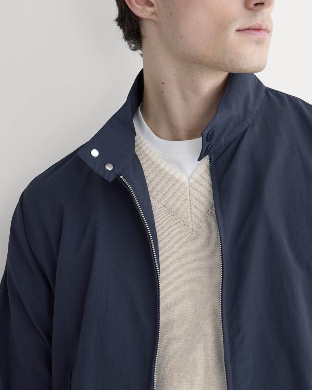Re:Cycled Nylon Harrington Jacket | Deep Navy - Image 4