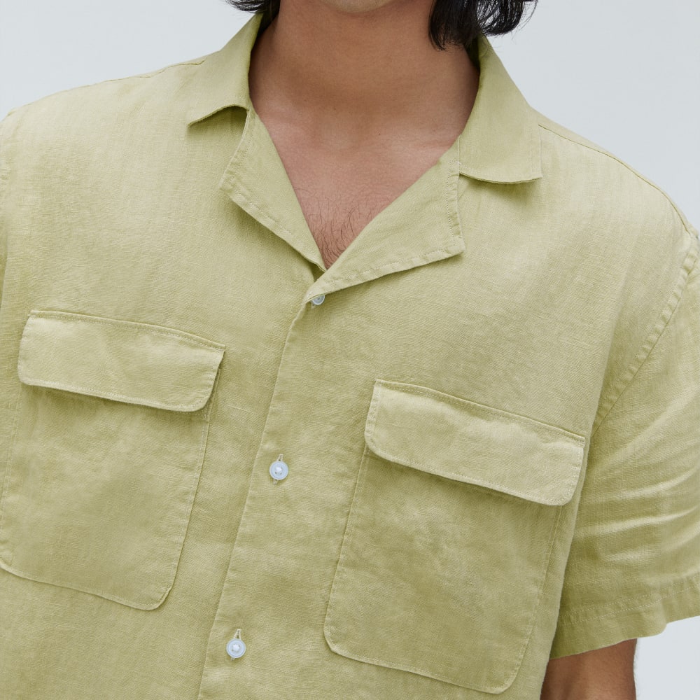 The Resort Shirt in Linen | Leek - Image 4