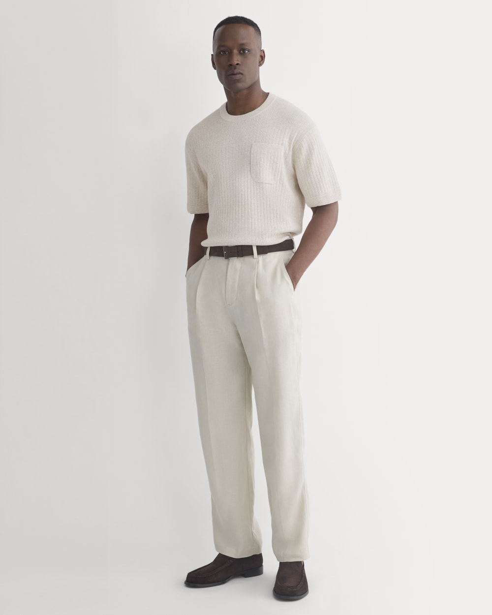 Soyeux Linen Pleated Trouser | Peyote