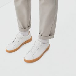 The ReLeather® Tennis Shoe | White / Gum Sole