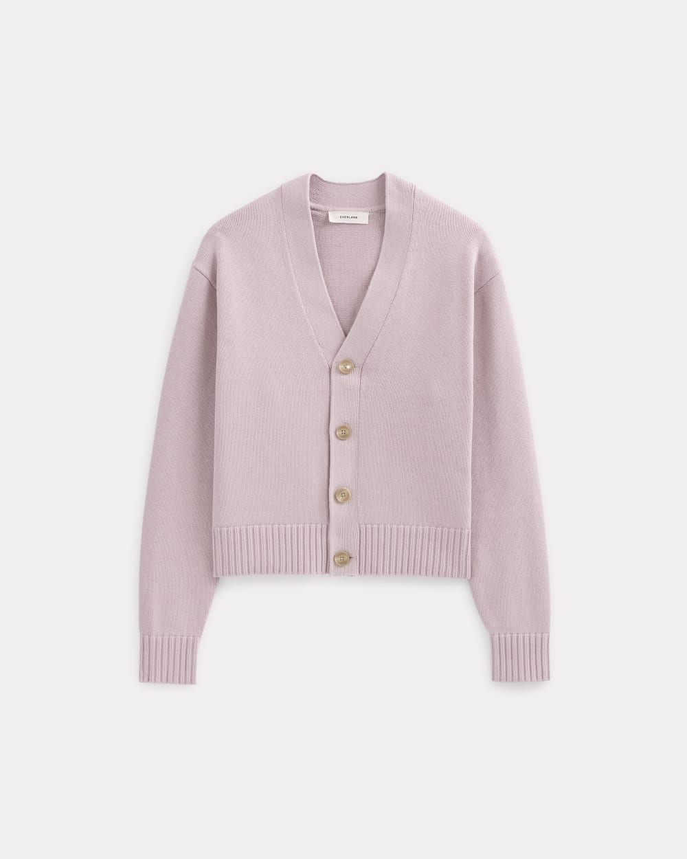 Cropped Cardigan in Everyday Cotton | Burnished Lilac - Image 2