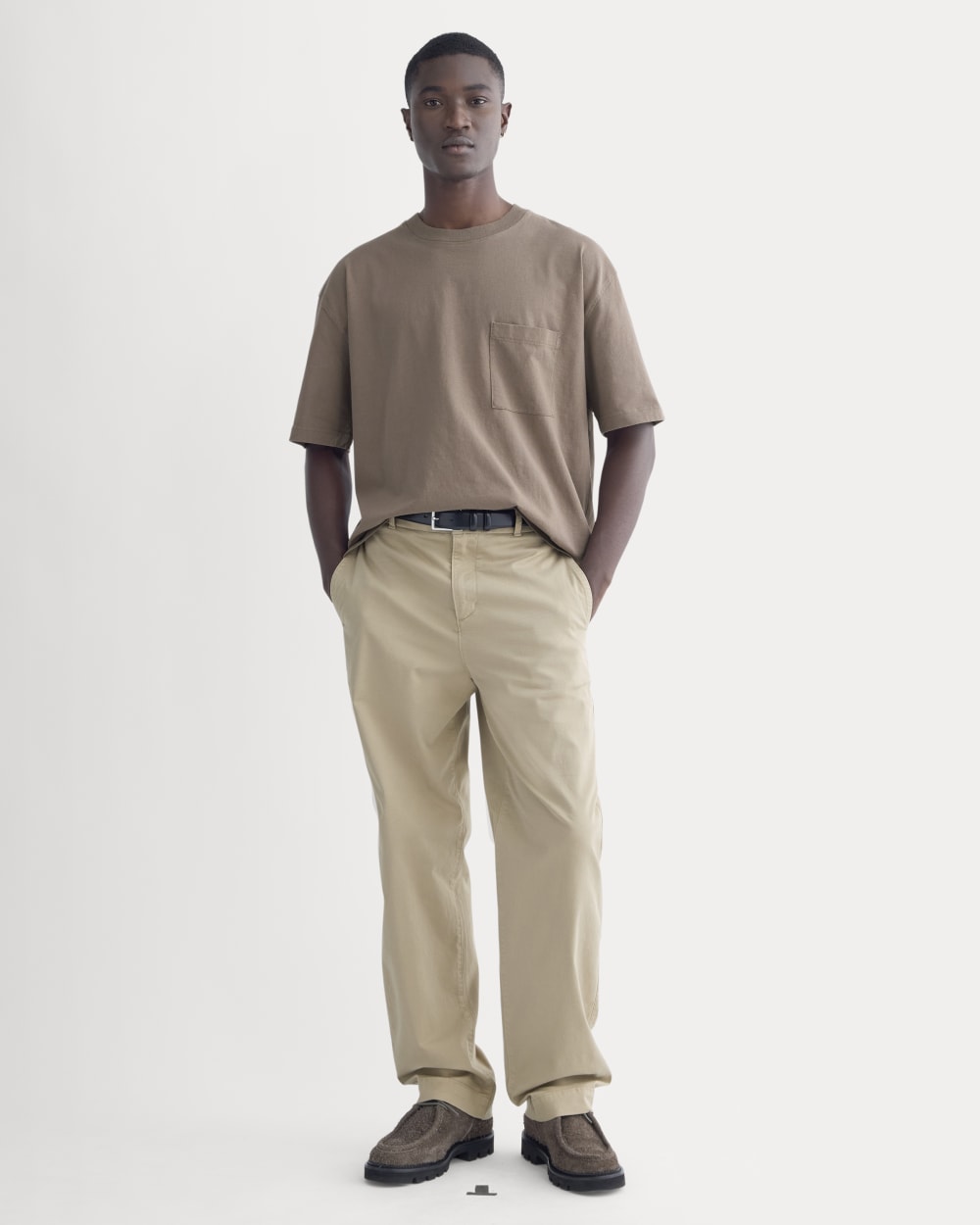 Oversized Midweight Tee | Deep Taupe - Image 3