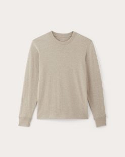 Alternative view of The Premium-Weight Relaxed Crew | Heathered Oatmeal
