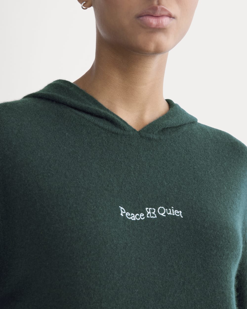 Everlane x Peace & Quiet Cashmere Hoodie | Pine - Image 4
