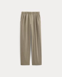Alternative view of Pleated Trouser in Tailor Twill | Light Taupe