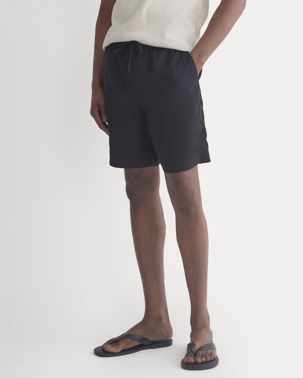 Linen Easy Short | Black - Image 3