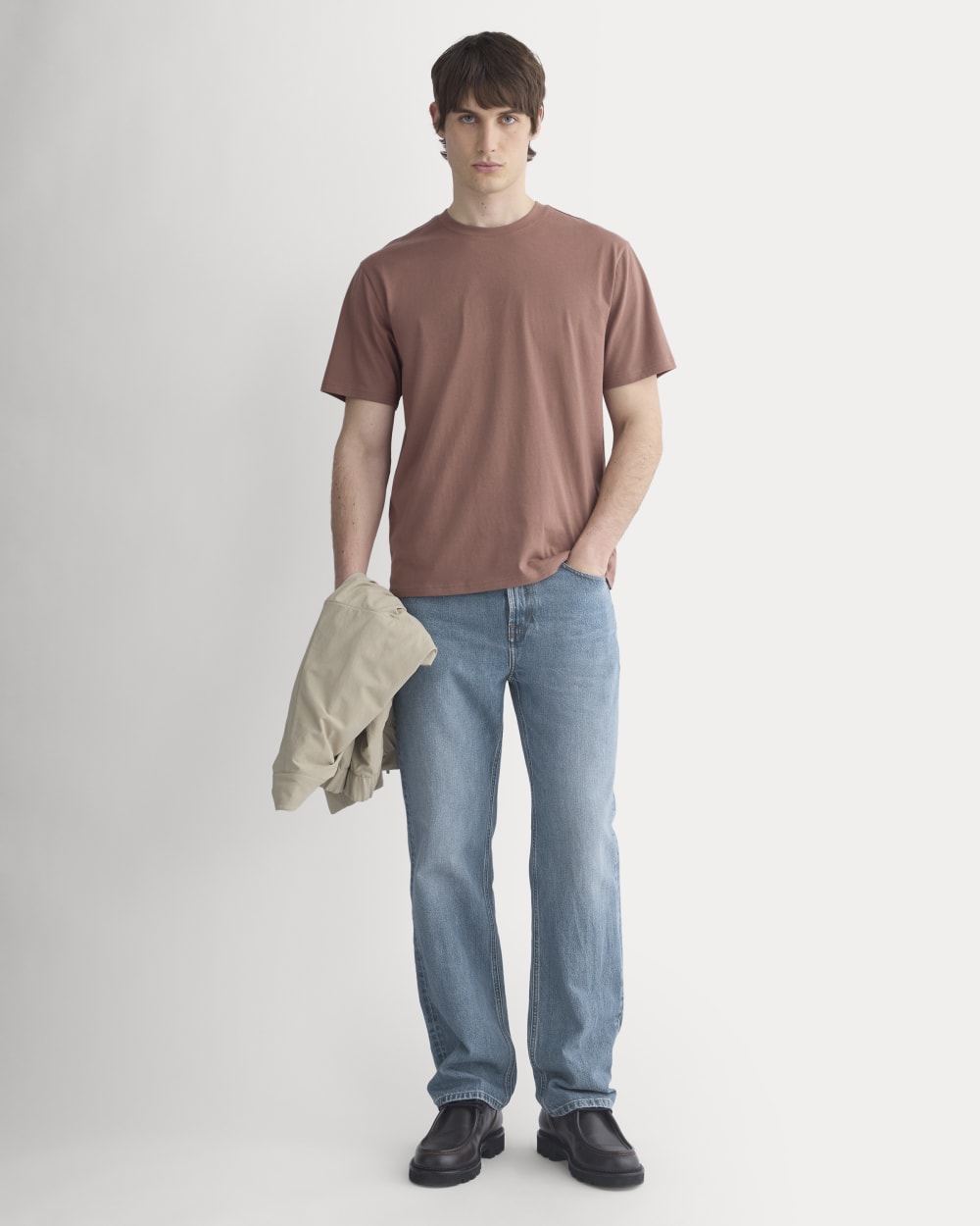 Archive Standard-Fit Cotton Crew | Mocha - Image 3