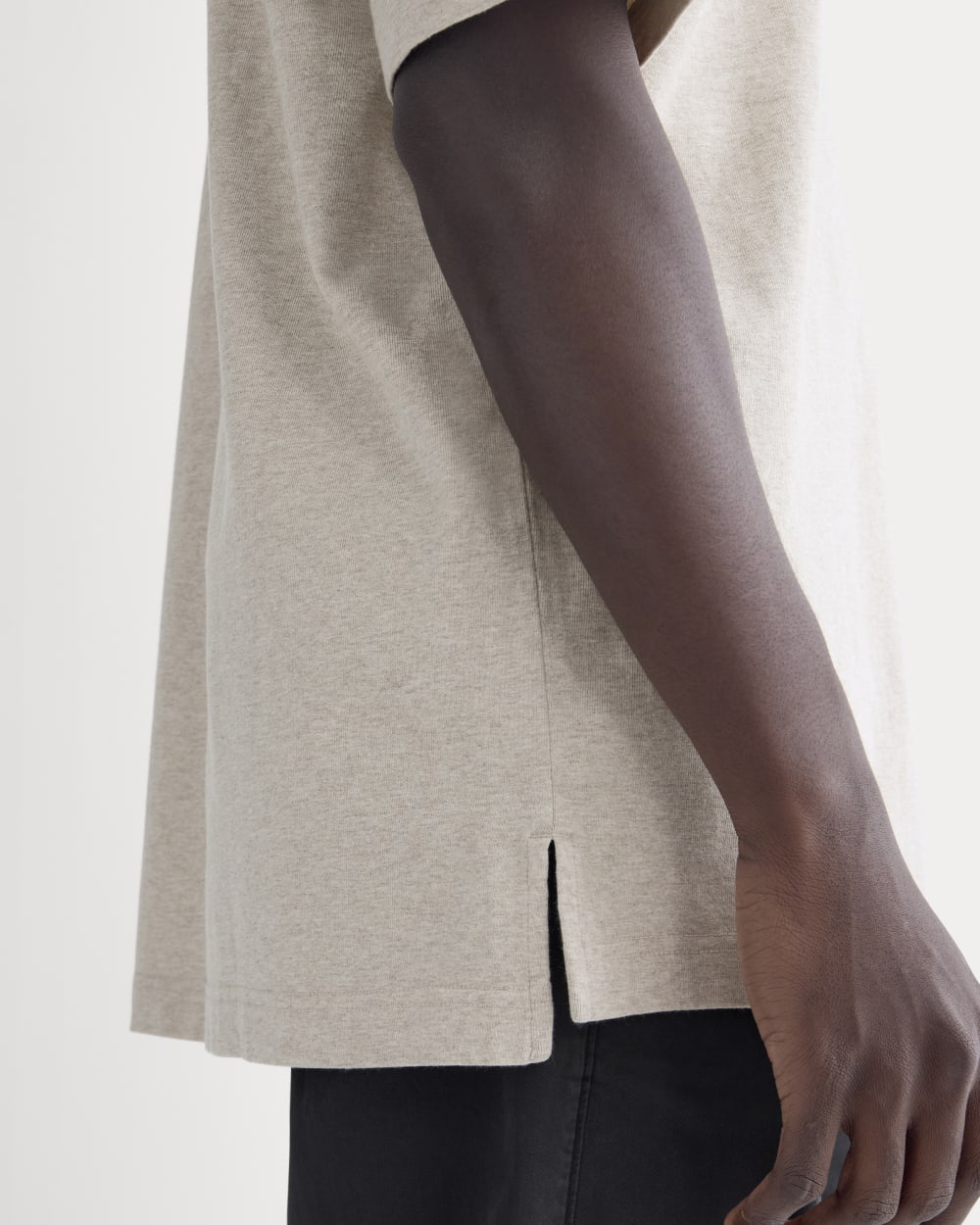 Oversized Midweight Tee | Heathered Oatmeal - Image 4