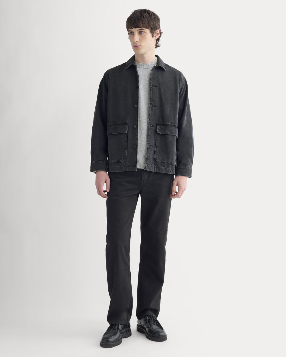 Denim Shacket | Washed Black - Image 3