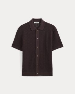 Alternative view of Open-Knit Resort Shirt | Coffee Bean