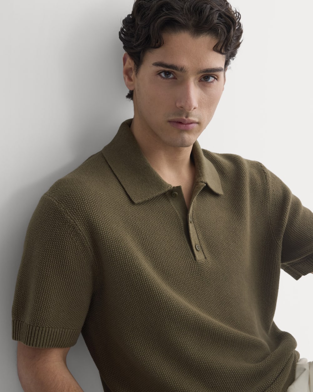Seed Stitch Polo | Beech - Image 3