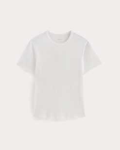 Alternative view of The Cotton Linen Tee | White