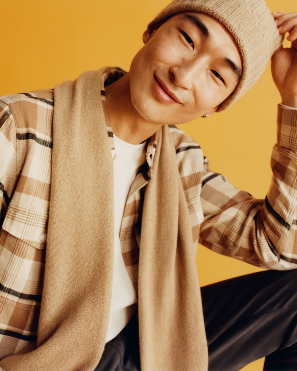 The Cashmere Beanie | Light Camel - Image 6