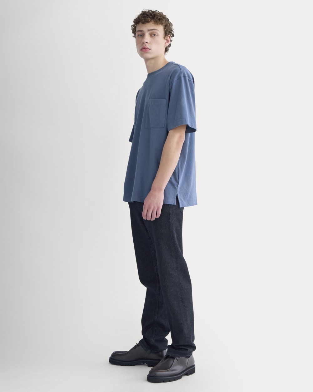 Oversized Midweight Tee | Vintage Indigo - Image 3