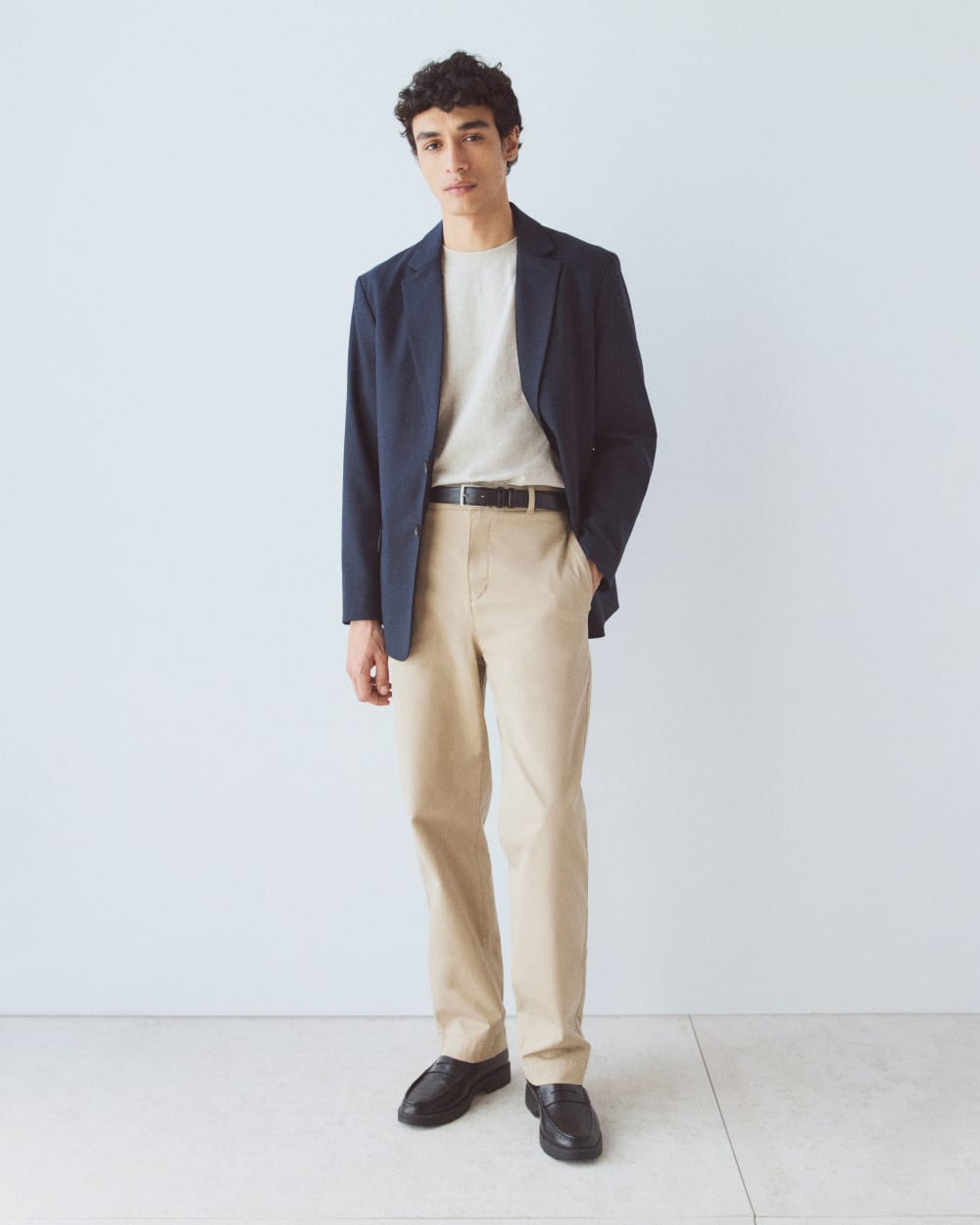 Archive Relaxed-Fit Cotton Crew | Heathered Oatmeal - Image 3