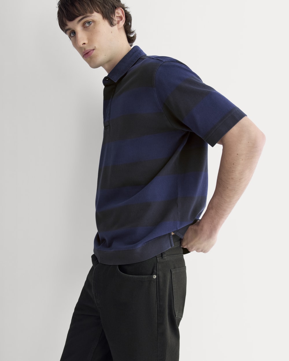 Vintage Rugby Polo | Navy / Black