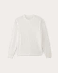 Alternative view of The Premium-Weight Relaxed Crew | White