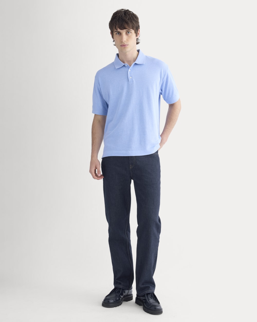 Classic Piqué Polo | Heathered Open Air - Image 4