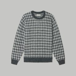 Alternative view of The Alpaca Crew | Light Heather Grey / Dark Charcoal Buffalo Check
