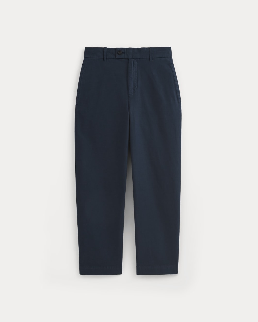 Cropped Slub Trouser | Deep Navy - Image 2