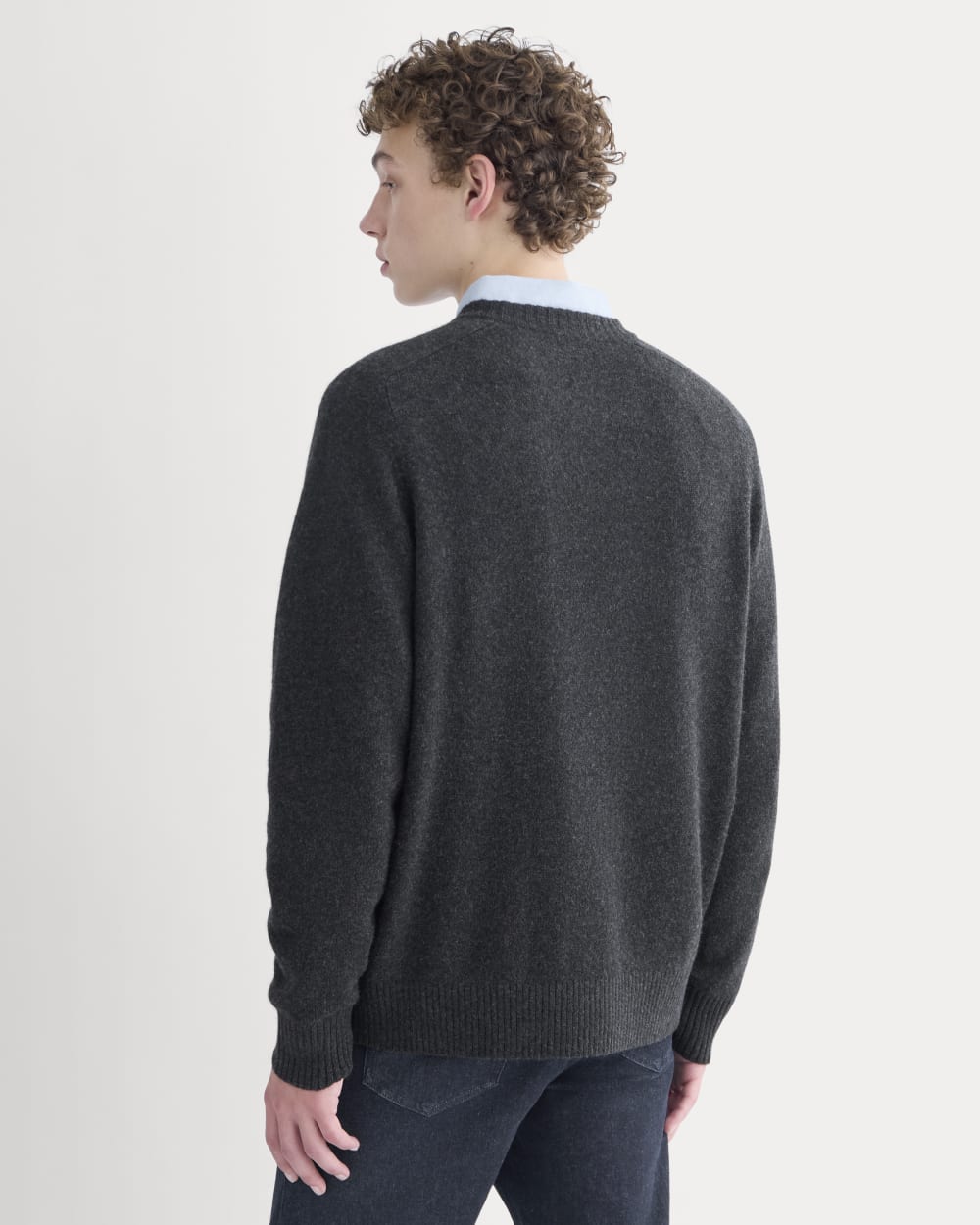 Midweight Cashmere Crew | Heathered Black - Image 5