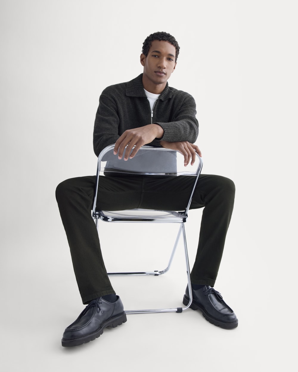 Luxe Merino Quarter-Zip Pullover | Heathered Black - Image 7