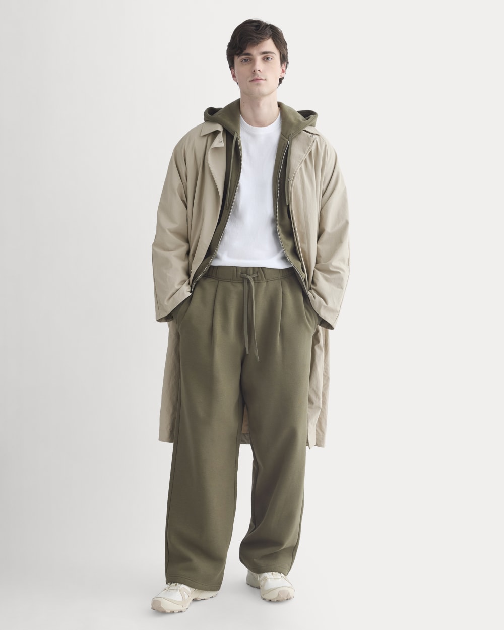 Luxe Fleece Pleated Sweatpant | Olive Night - Image 6