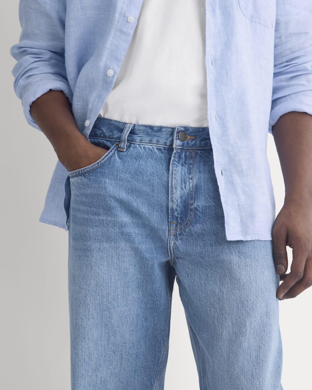 Relaxed Italian Selvedge Jean | Medium Indigo - Image 3