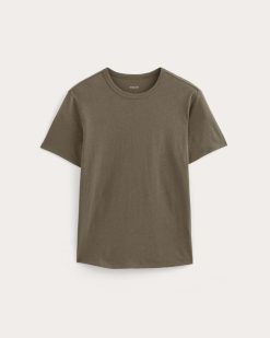 Alternative view of The Cotton Linen Tee | Deep Taupe