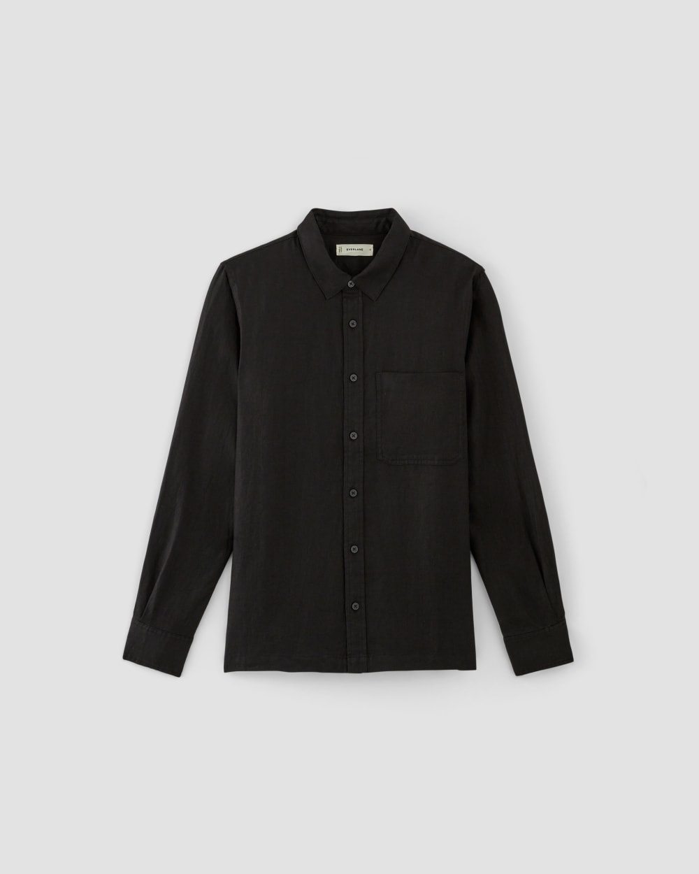 The Linen Straight Hem Shirt | Black - Image 2
