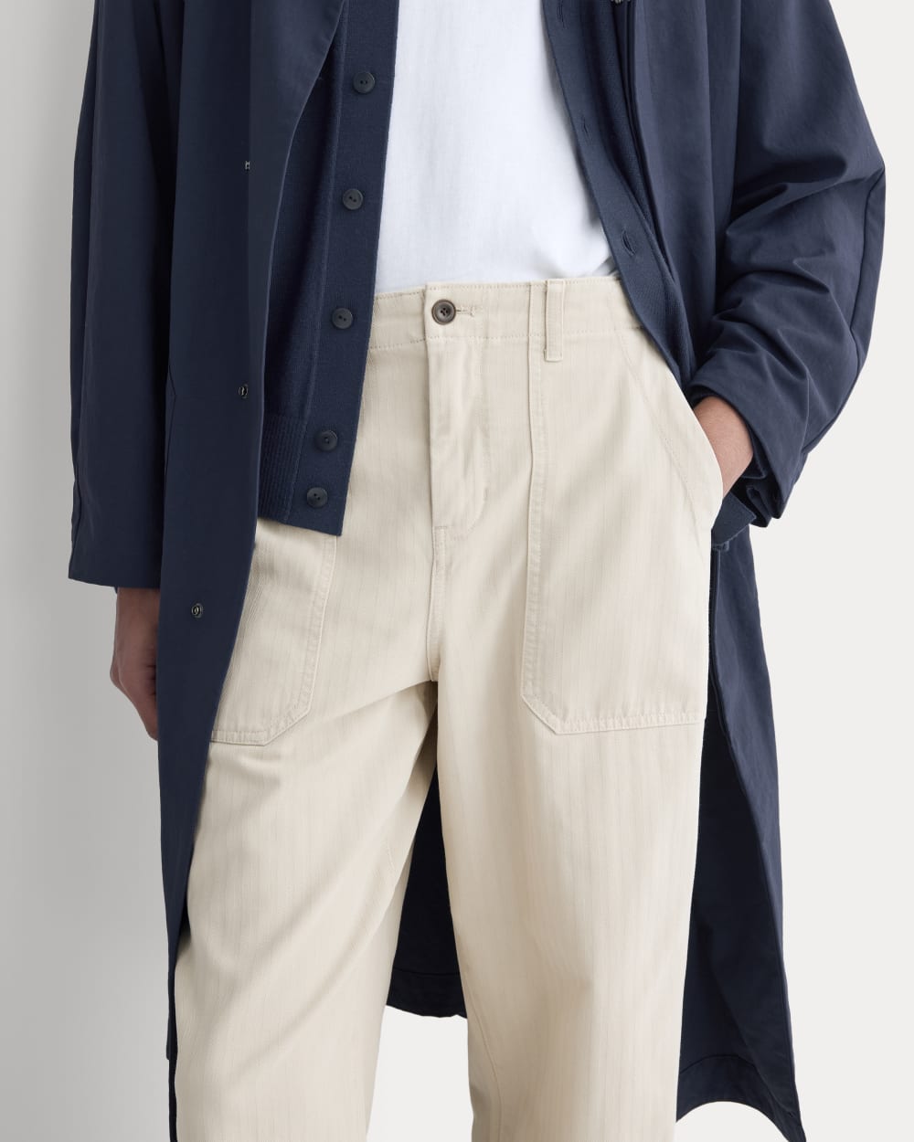 Relaxed Herringbone Fatigue Pants | Peyote - Image 3