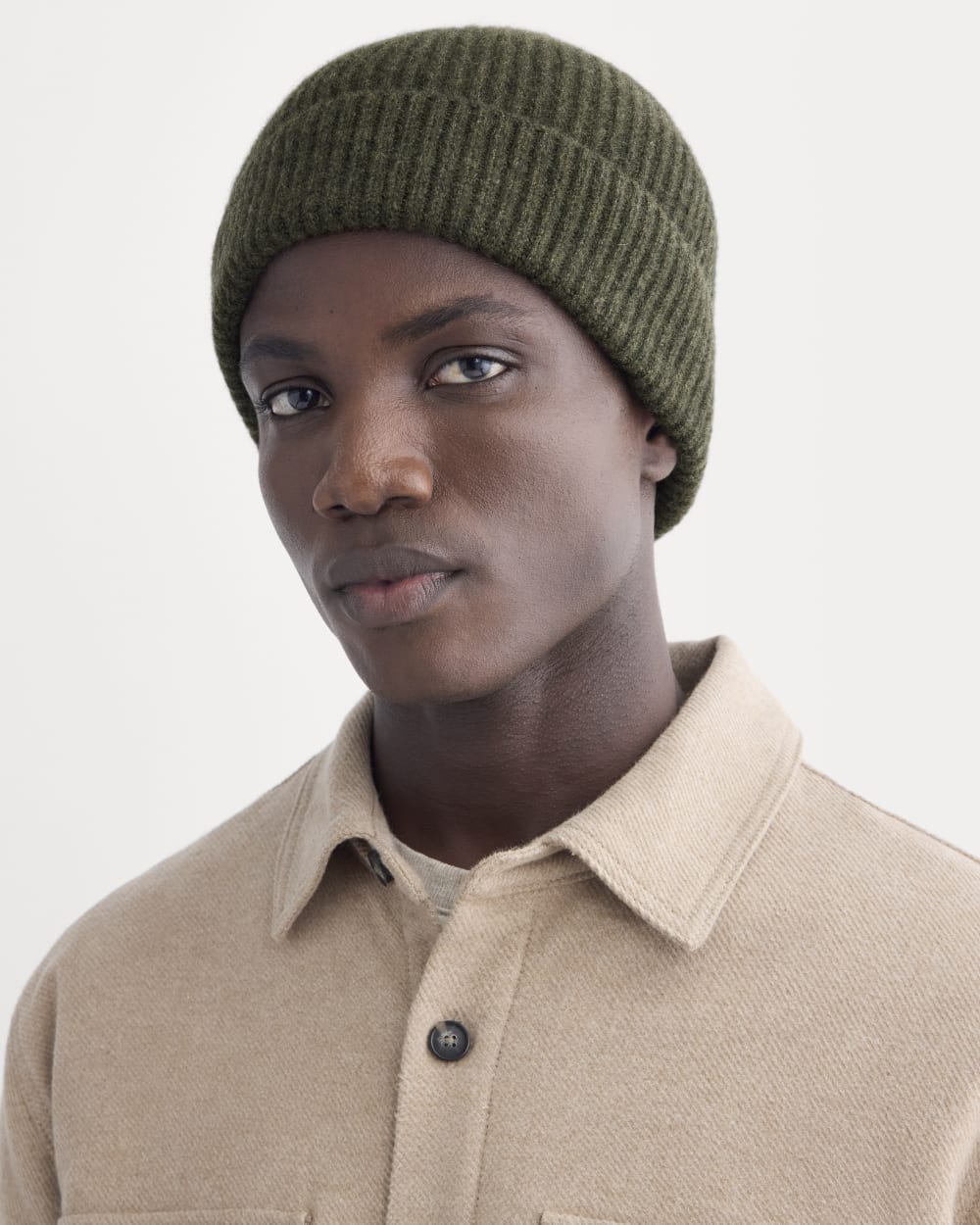 The Cashmere Ribbed Beanie | Heather Beech - Image 2