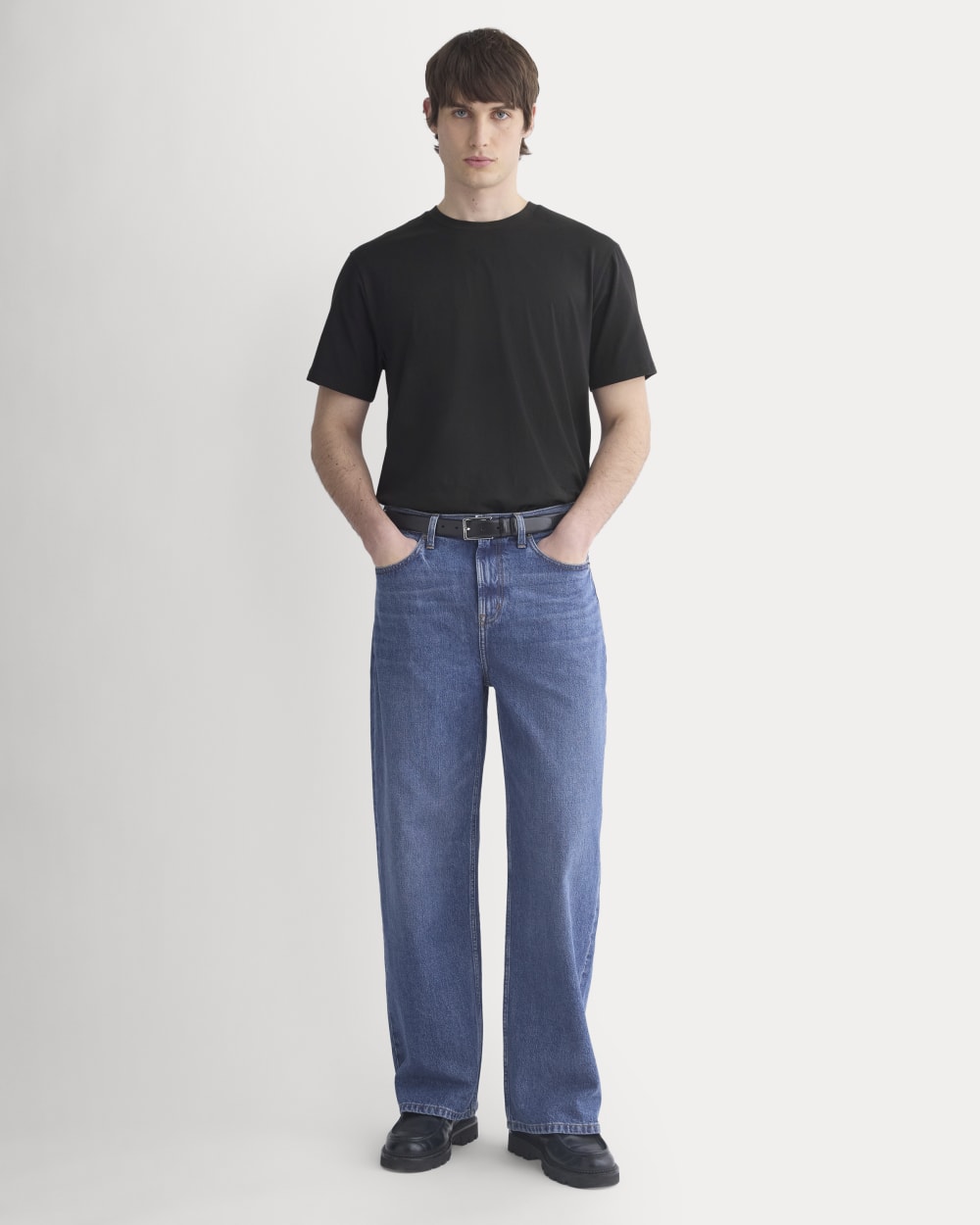 Archive Standard-Fit Cotton Crew | Black - Image 3