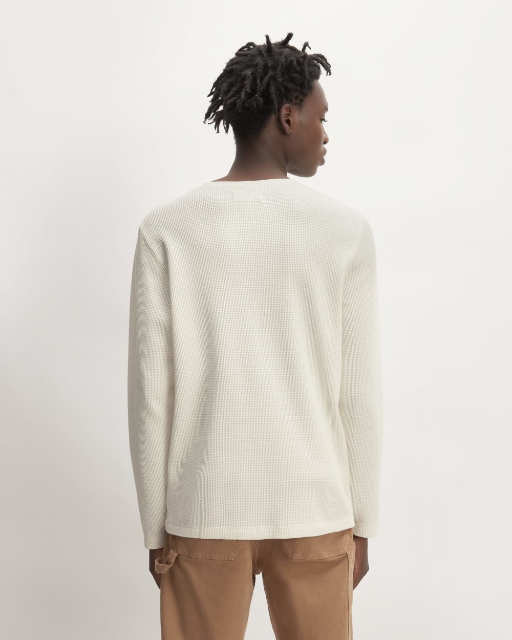 The Waffle Long-Sleeve Henley | Bone - Image 4