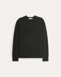 Alternative view of Henley in Wool Cashmere |  Black