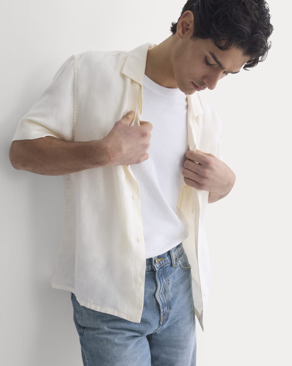 Linen Resort Shirt | Bone - Image 4