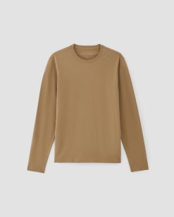 Alternative view of The Essential Organic Long-Sleeve Tee | Toasted Coconut