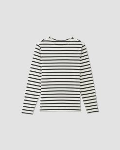 Alternative view of The Premium-Weight Long-Sleeve Mariner Tee |  Canvas / Black