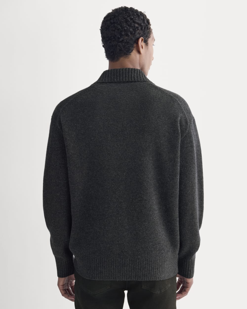 Luxe Merino Quarter-Zip Pullover | Heathered Black - Image 6